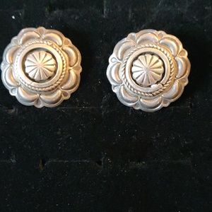 Signed Sterling silver Native American earing